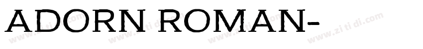 ADORN ROMAN字体转换